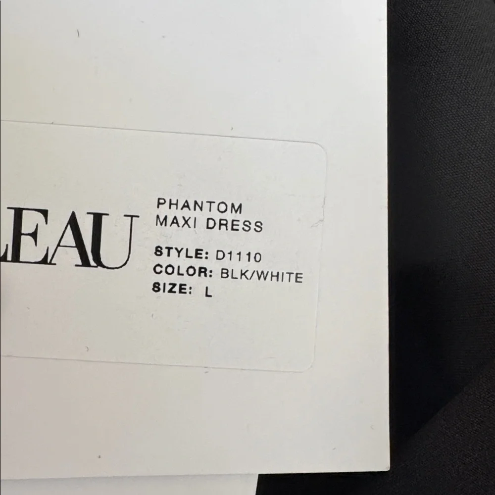 NWT Leau Phantom Chiffon Maxi Dress Size L - Picture 12 of 13
